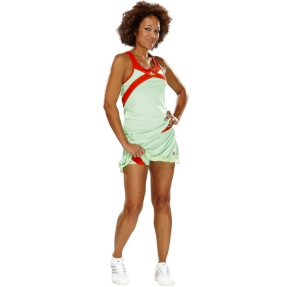 Adidas Climacool Adizero Mint Green & Red Tennis Tank Top & Skort Set - Picture 1 of 10